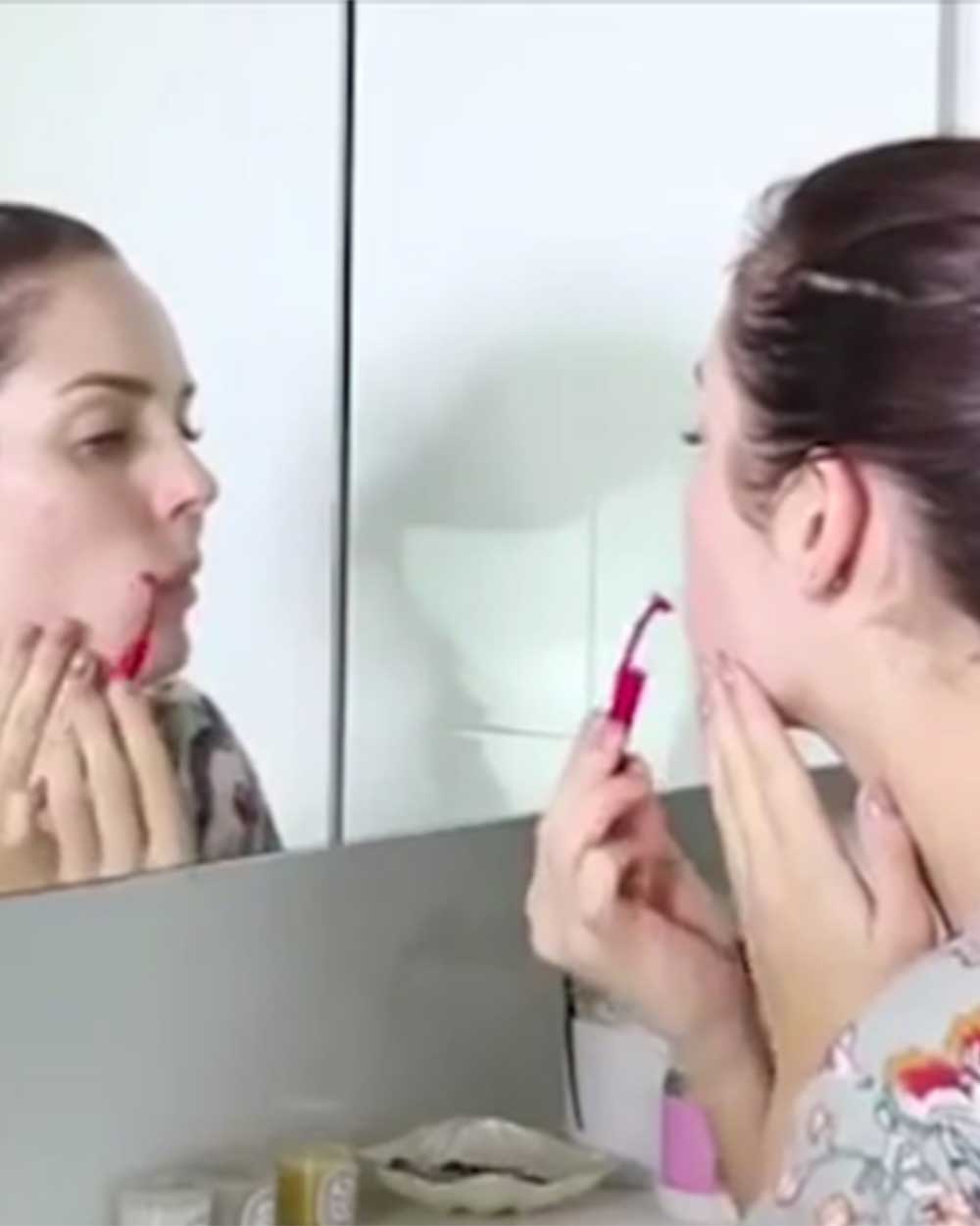 Face shaving is totally a thing