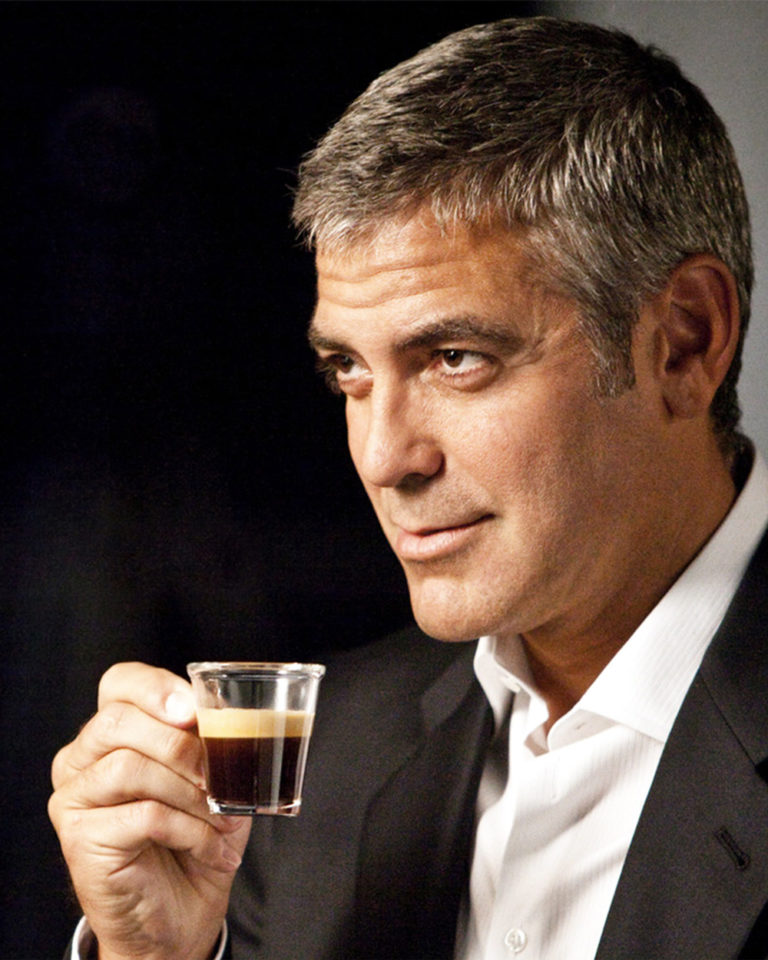 George Clooney black coffee feature