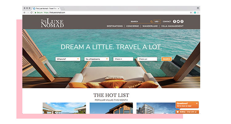 The Luxe Nomad website